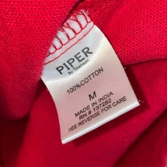 EUC Piper by Townsen Red Embroidered Off Shoulder Boho Dress Size Medium - Picture 5 of 8